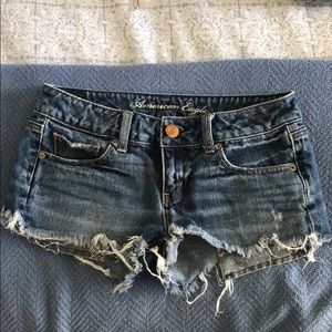 AE denim shorts